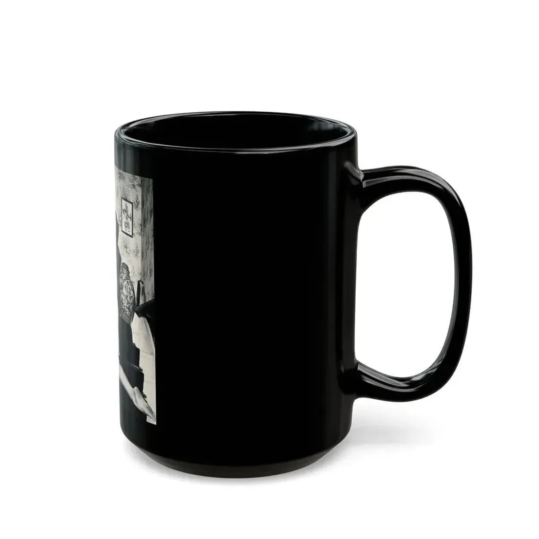 June Palmer #182 - Topless (Vintage Female Icon) Black Coffee Mug - Go Mug Yourself