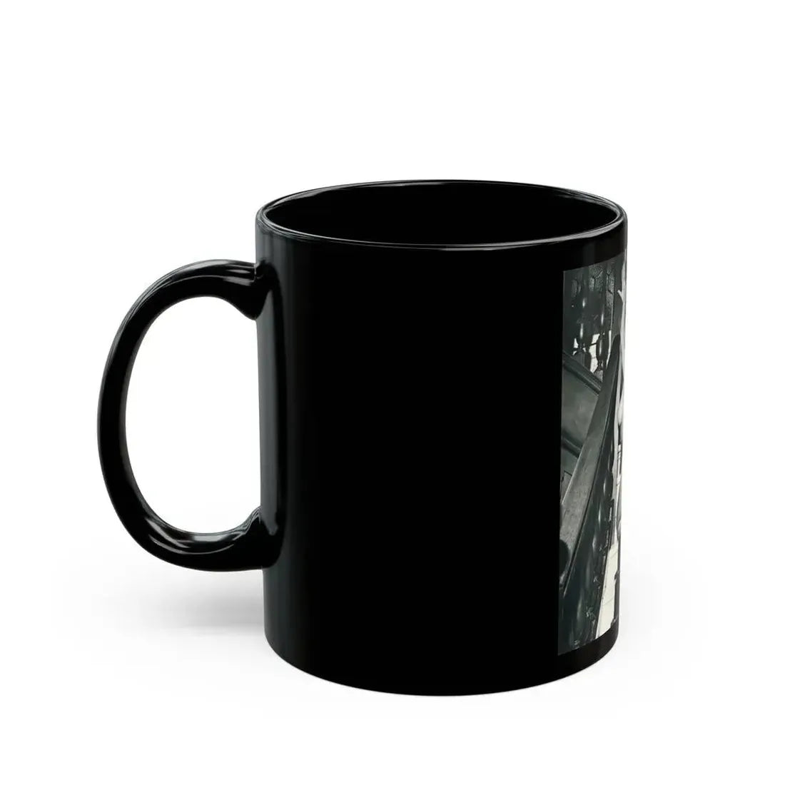 June Palmer #182 - Topless (Vintage Female Icon) Black Coffee Mug - Go Mug Yourself