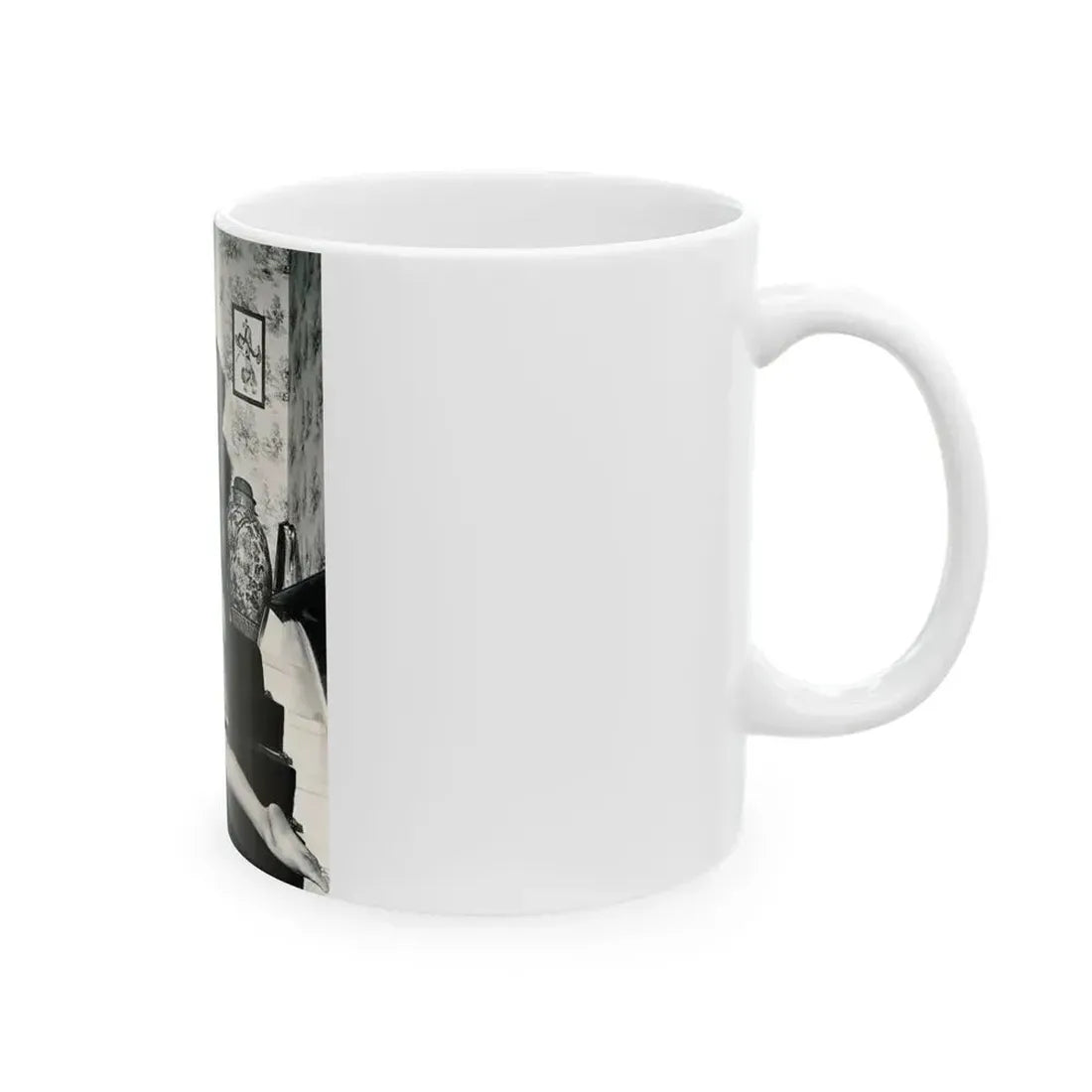 June Palmer #182 - Topless (Vintage Female Icon) White Coffee Mug - Go Mug Yourself