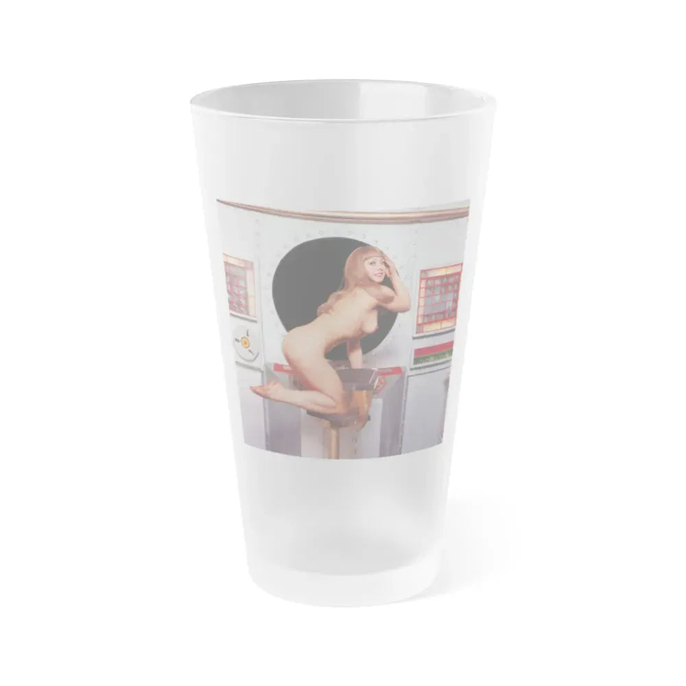 June Palmer #183 - Topless (Vintage Female Icon) Frosted Pint Glass 16oz 16oz Frosted - Go Mug Yourself