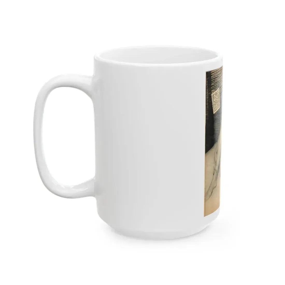 June Palmer #187 - Topless (Vintage Female Icon) White Coffee Mug - Go Mug Yourself