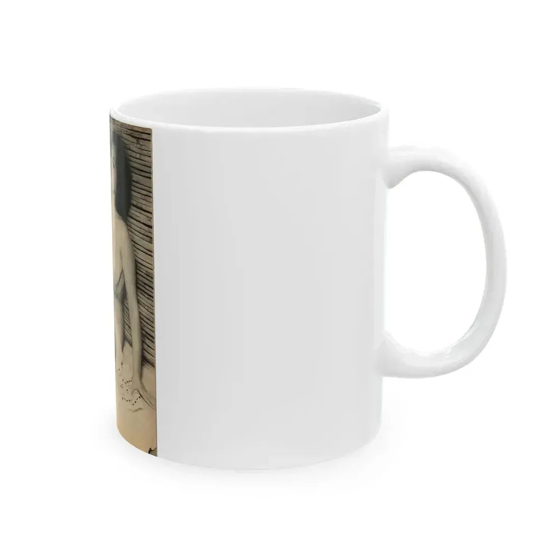 June Palmer #187 - Topless (Vintage Female Icon) White Coffee Mug - Go Mug Yourself