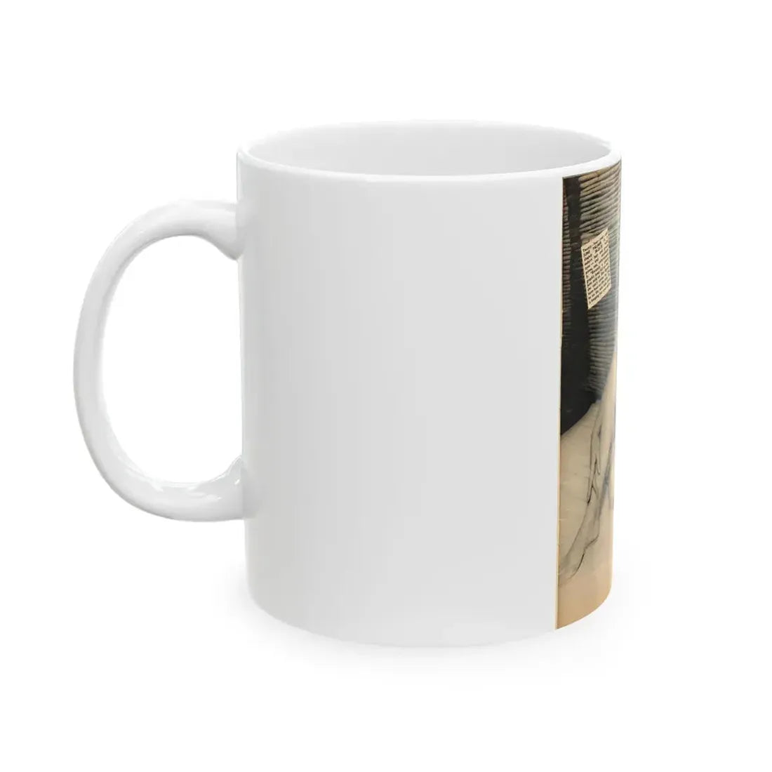 June Palmer #187 - Topless (Vintage Female Icon) White Coffee Mug - Go Mug Yourself
