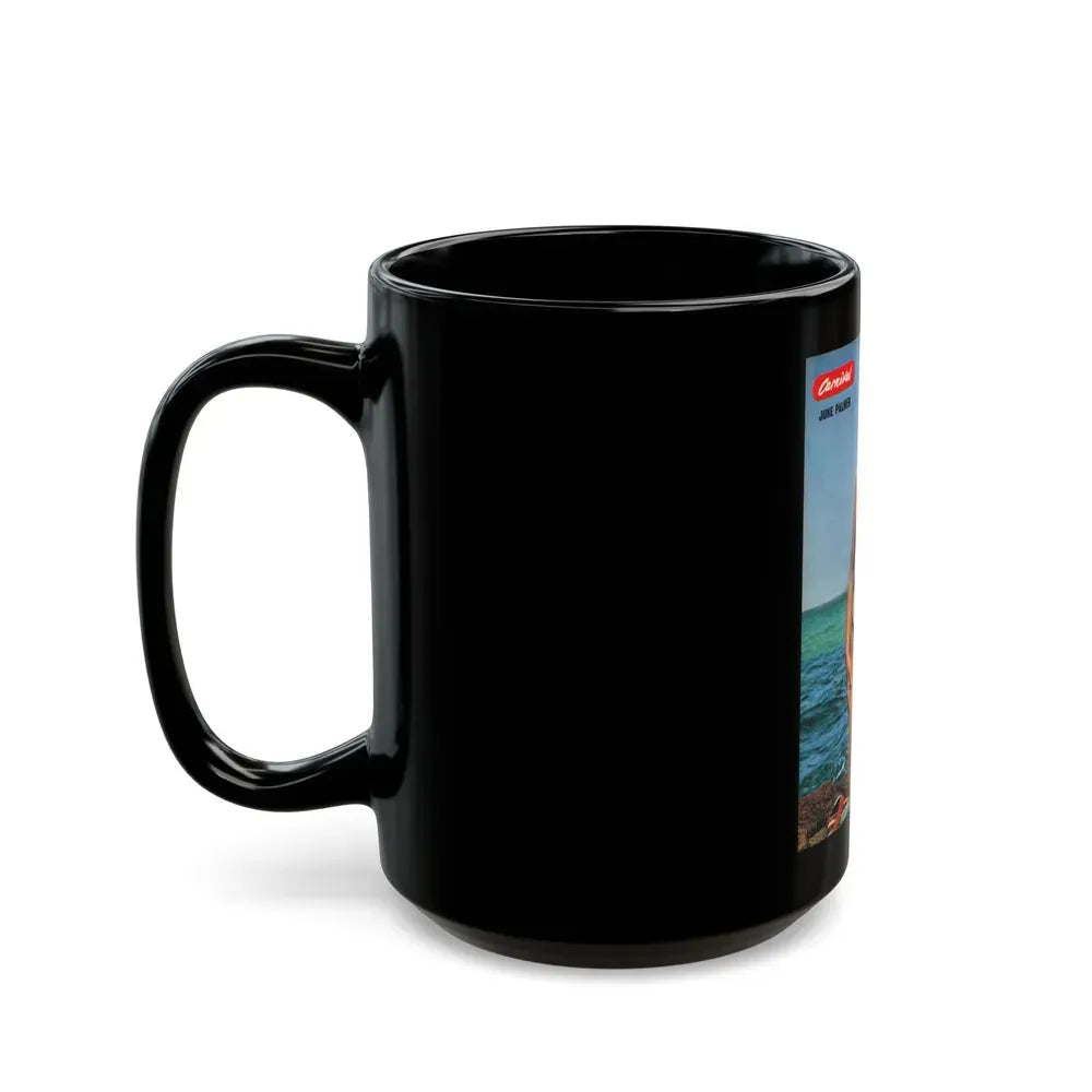 June Palmer #190 - Topless (Vintage Female Icon) Black Coffee Mug - Go Mug Yourself