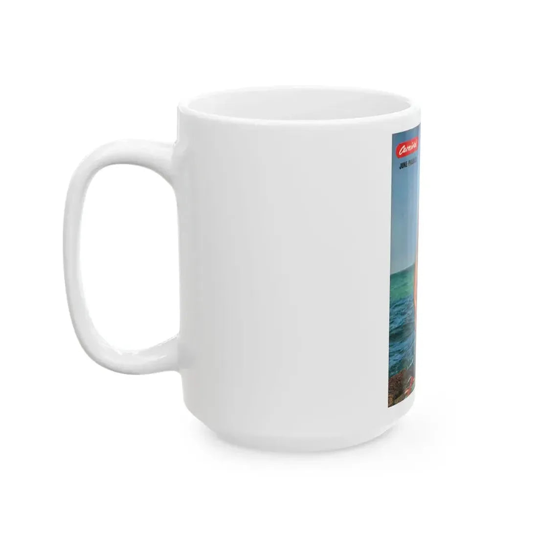 June Palmer #190 - Topless (Vintage Female Icon) White Coffee Mug - Go Mug Yourself