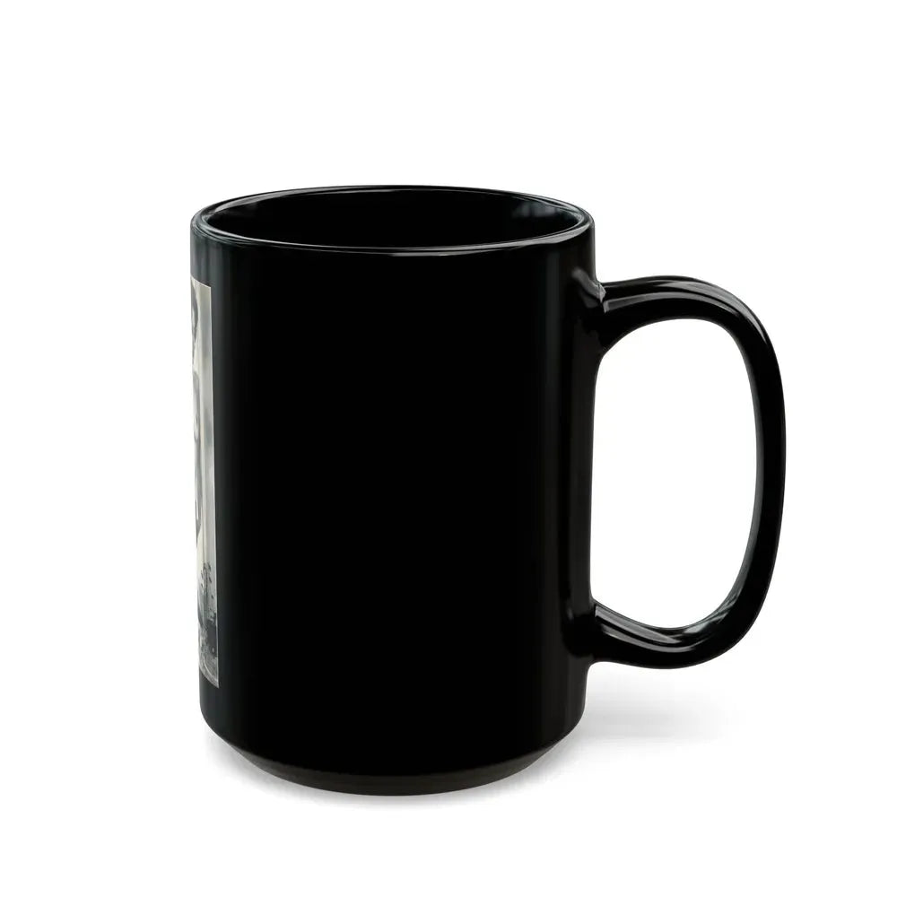 June Palmer #203 - Topless (Vintage Female Icon) Black Coffee Mug - Go Mug Yourself