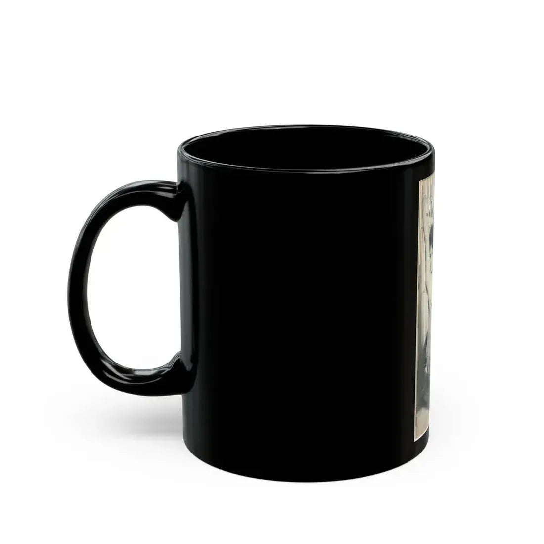 June Palmer #204 - Topless (Vintage Female Icon) Black Coffee Mug - Go Mug Yourself