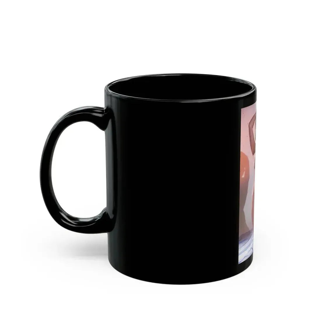 June Palmer #210 - Topless (Vintage Female Icon) Black Coffee Mug - Go Mug Yourself