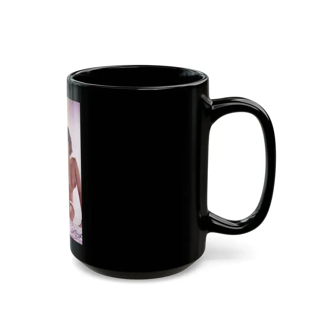 June Palmer #211 - Topless (Vintage Female Icon) Black Coffee Mug - Go Mug Yourself