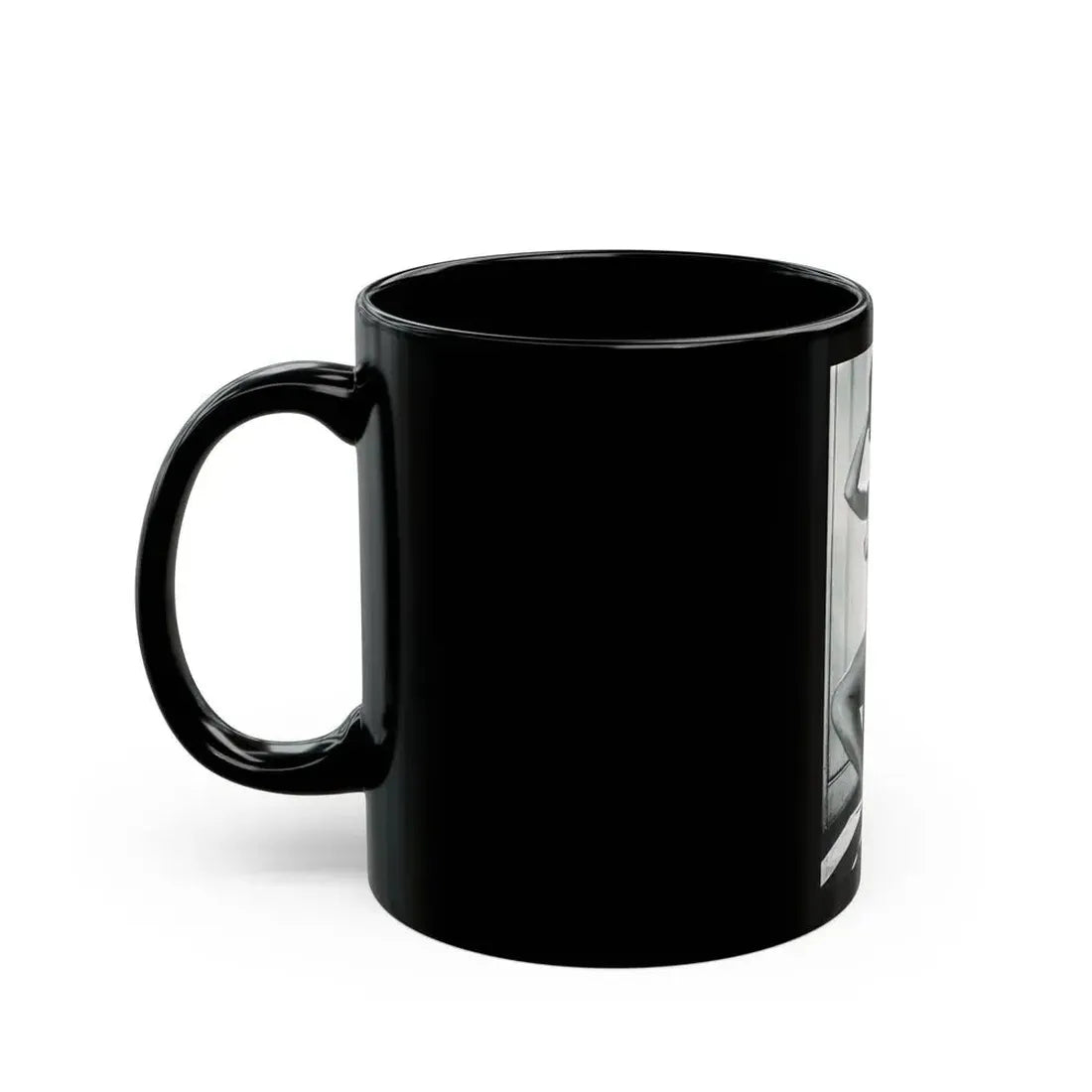 June Palmer #228 - Topless 1 (Vintage Female Icon) Black Coffee Mug - Go Mug Yourself