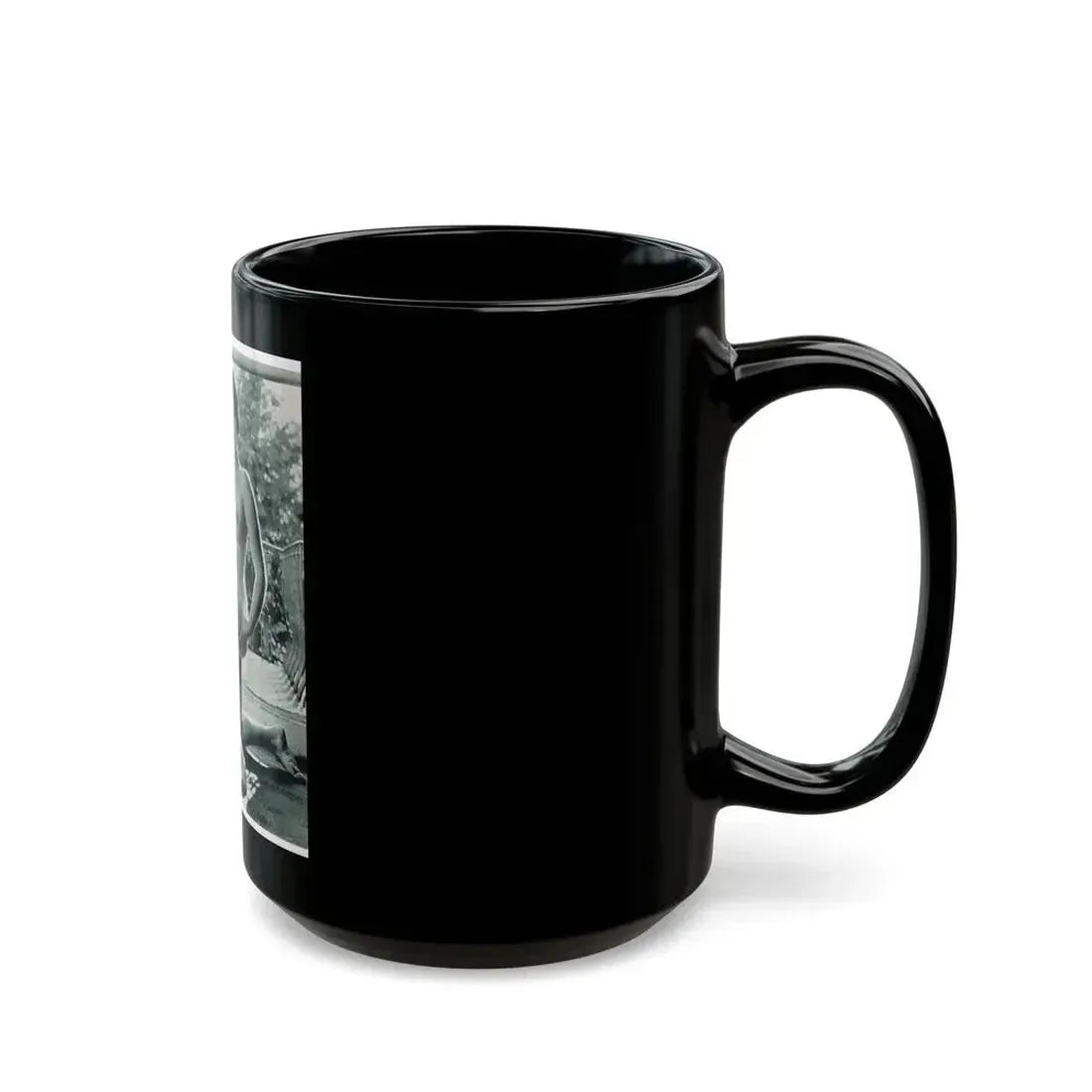 June Palmer #228 - Topless (Vintage Female Icon) Black Coffee Mug - Go Mug Yourself