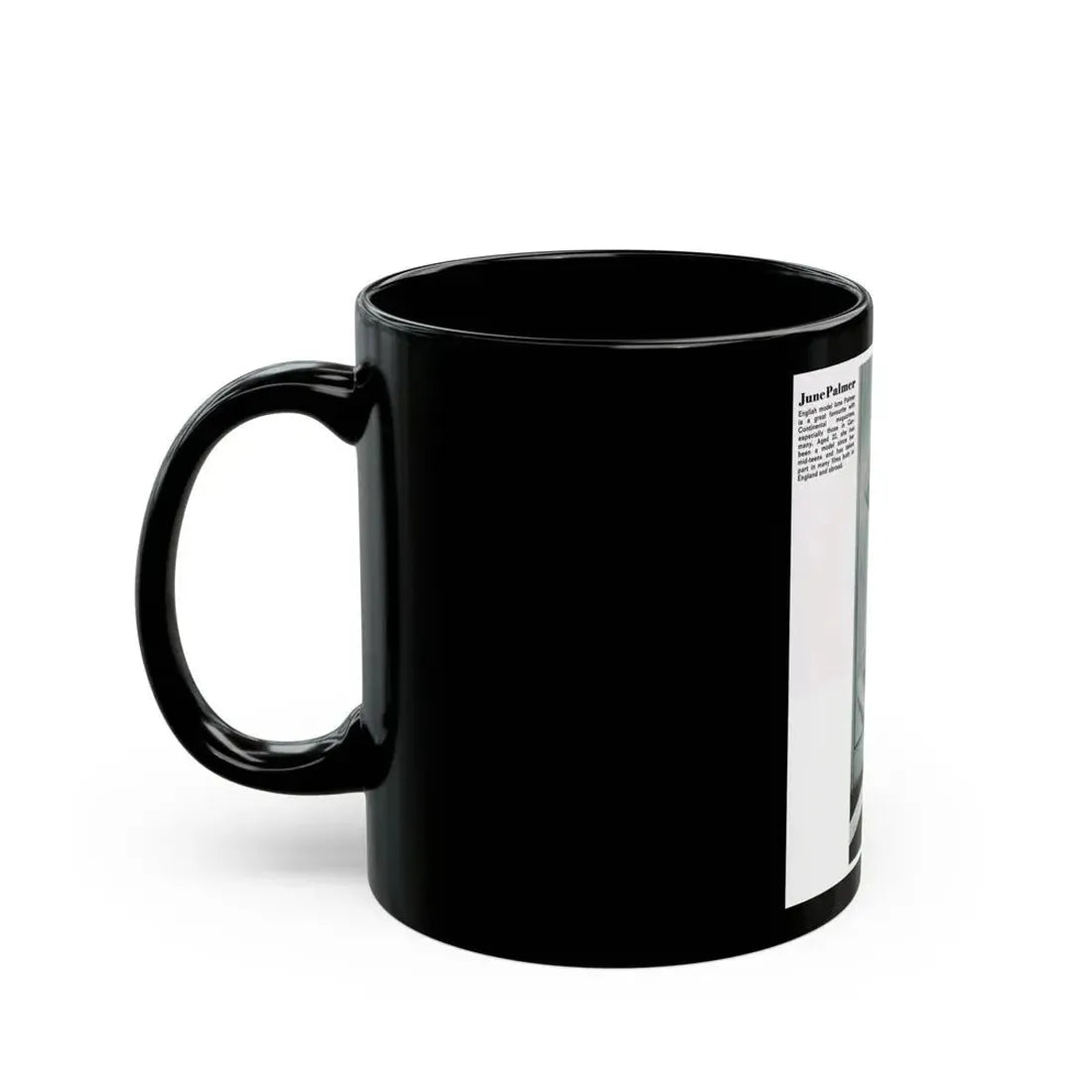 June Palmer #228 - Topless (Vintage Female Icon) Black Coffee Mug - Go Mug Yourself