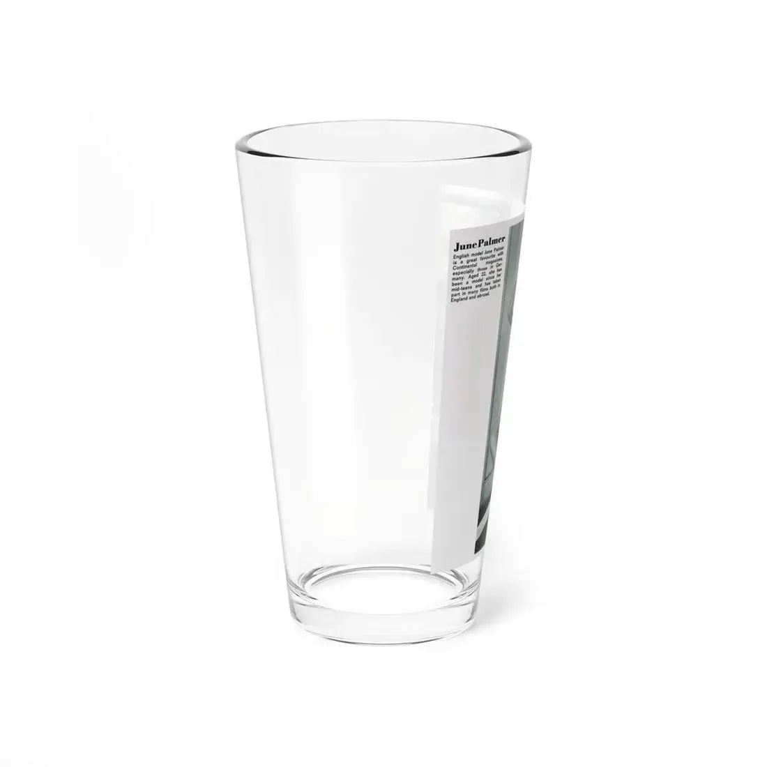 June Palmer #228 - Topless (Vintage Female Icon) Pint Glass 16oz - Go Mug Yourself