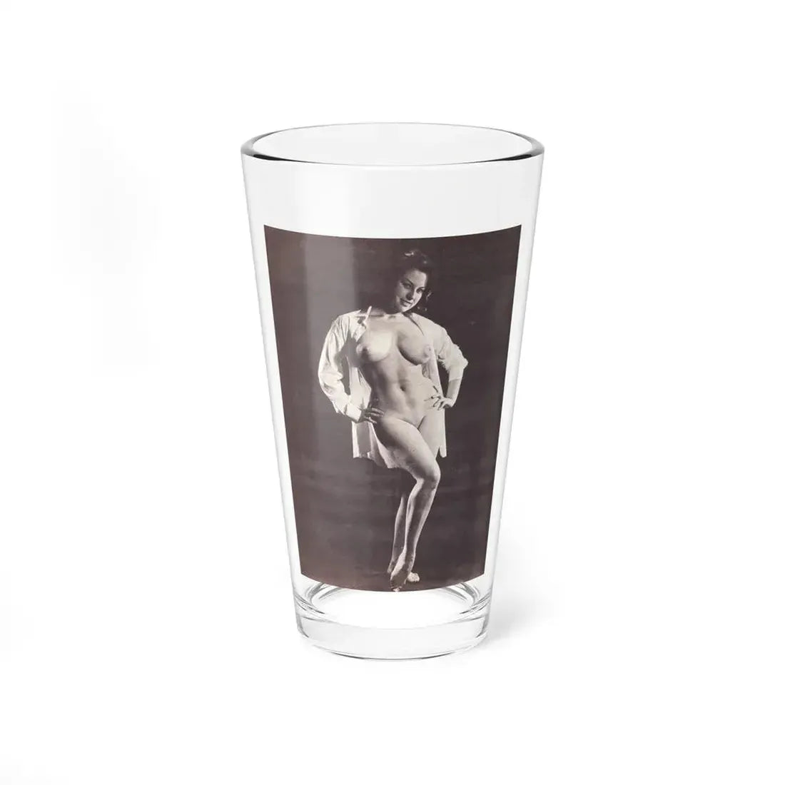 June Palmer #230 - Topless (Vintage Female Icon) Pint Glass 16oz 16oz - Go Mug Yourself