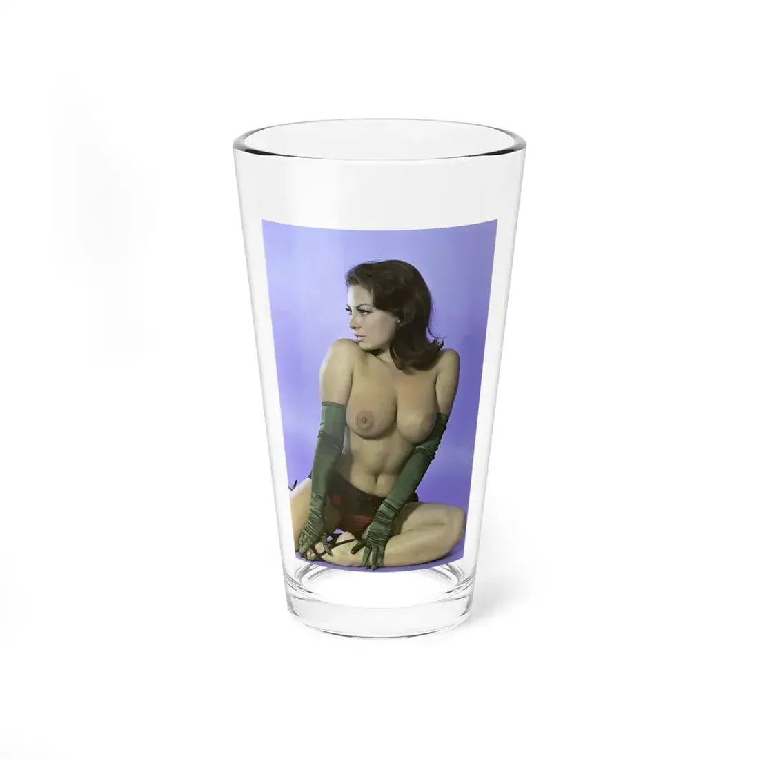 June Palmer #232 - Topless (Vintage Female Icon) Pint Glass 16oz 16oz - Go Mug Yourself