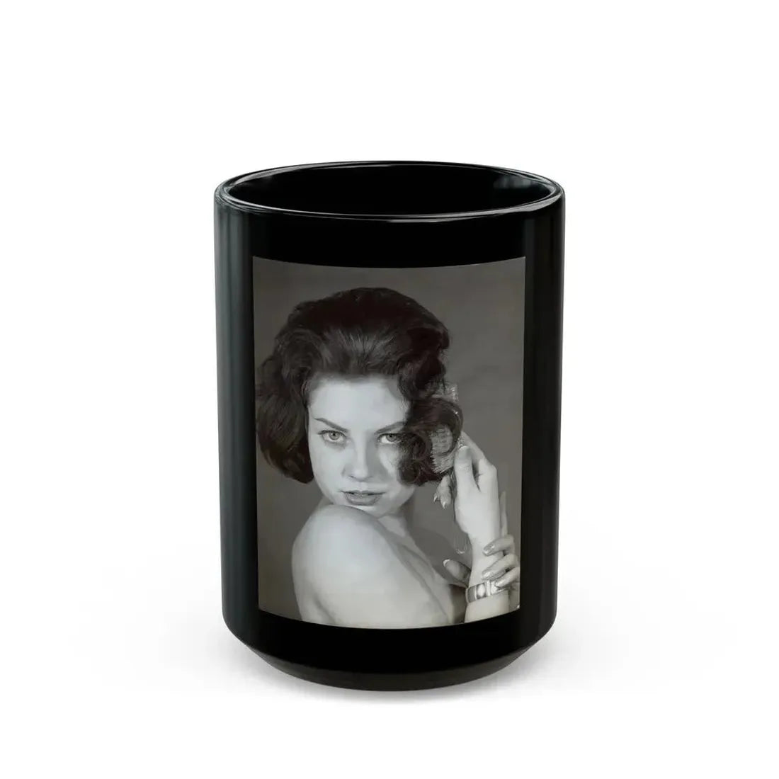 June Palmer #233 1 (Vintage Female Icon) Black Coffee Mug 15oz - Go Mug Yourself