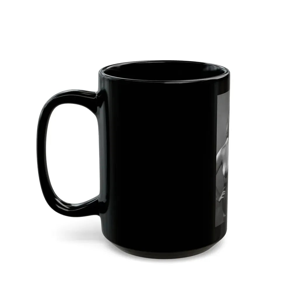 June Palmer #238 - Topless (Vintage Female Icon) Black Coffee Mug - Go Mug Yourself