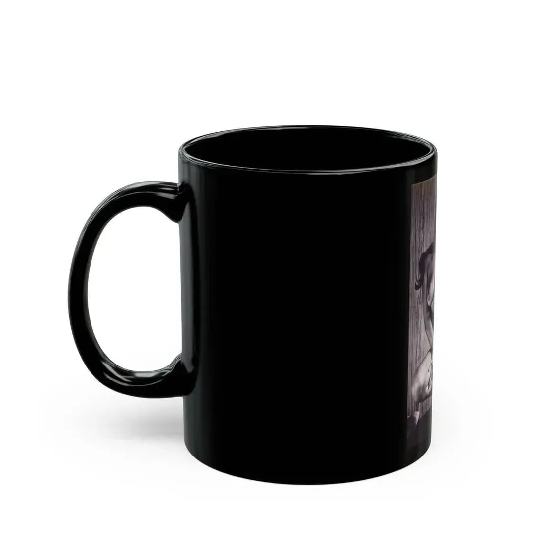 June Palmer #245 - Topless (Vintage Female Icon) Black Coffee Mug - Go Mug Yourself