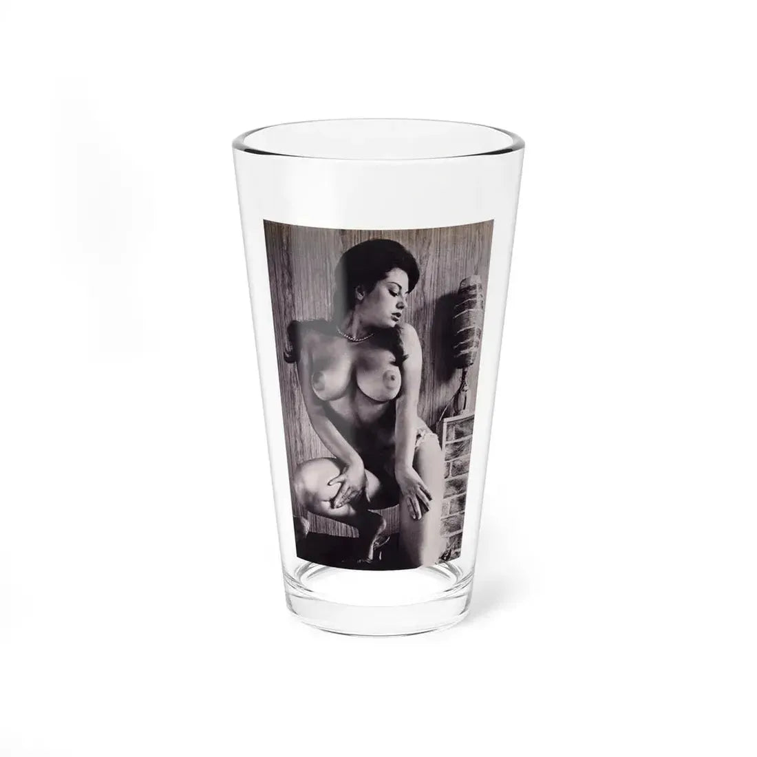 June Palmer #245 - Topless (Vintage Female Icon) Pint Glass 16oz 16oz - Go Mug Yourself