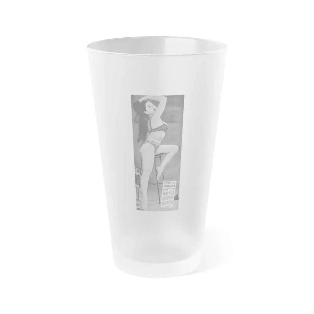 June Palmer #252 (Vintage Female Icon) Frosted Pint Glass 16oz 16oz Frosted - Go Mug Yourself