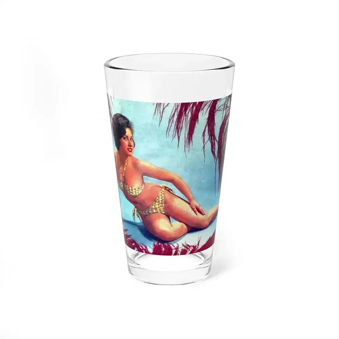 June Palmer #253 (Vintage Female Icon) Pint Glass 16oz 16oz - Go Mug Yourself