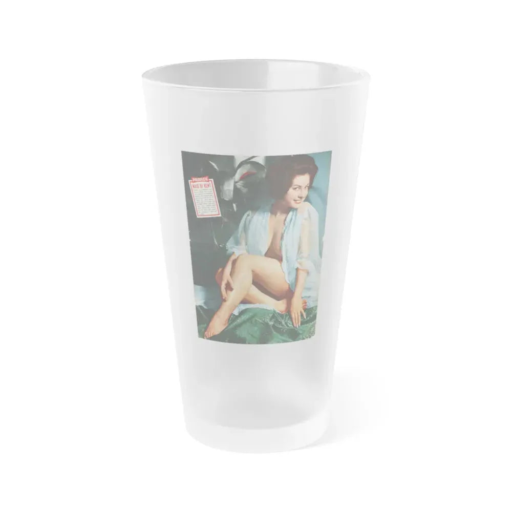 June Palmer #254 (Vintage Female Icon) Frosted Pint Glass 16oz 16oz Frosted - Go Mug Yourself