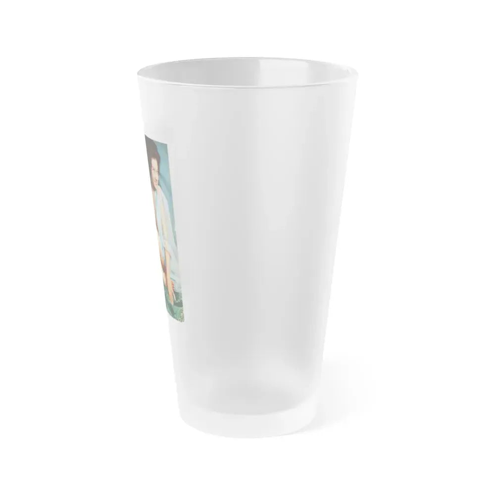 June Palmer #254 (Vintage Female Icon) Frosted Pint Glass 16oz - Go Mug Yourself