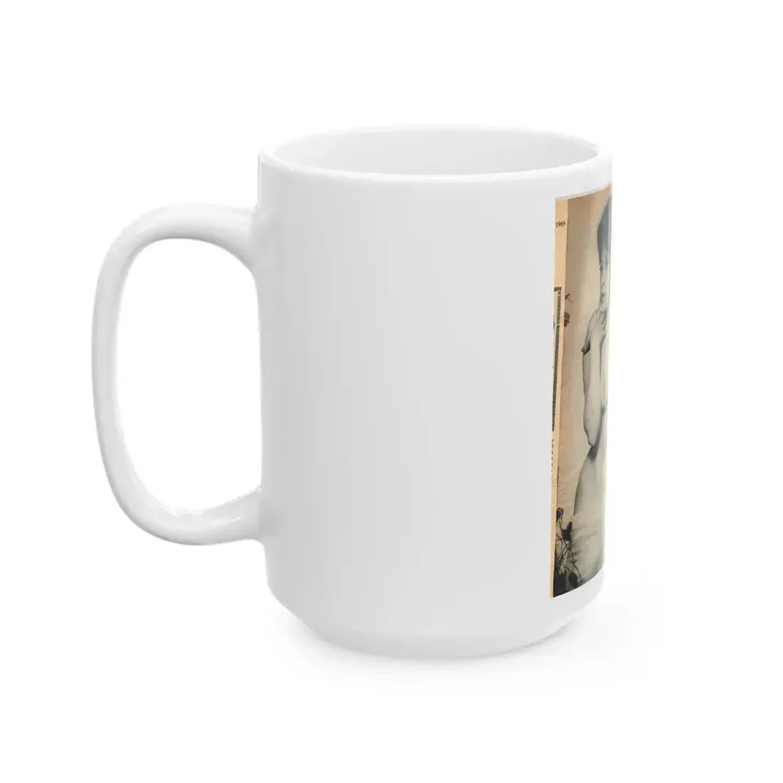 June Palmer #282 - Topless (Vintage Female Icon) White Coffee Mug - Go Mug Yourself