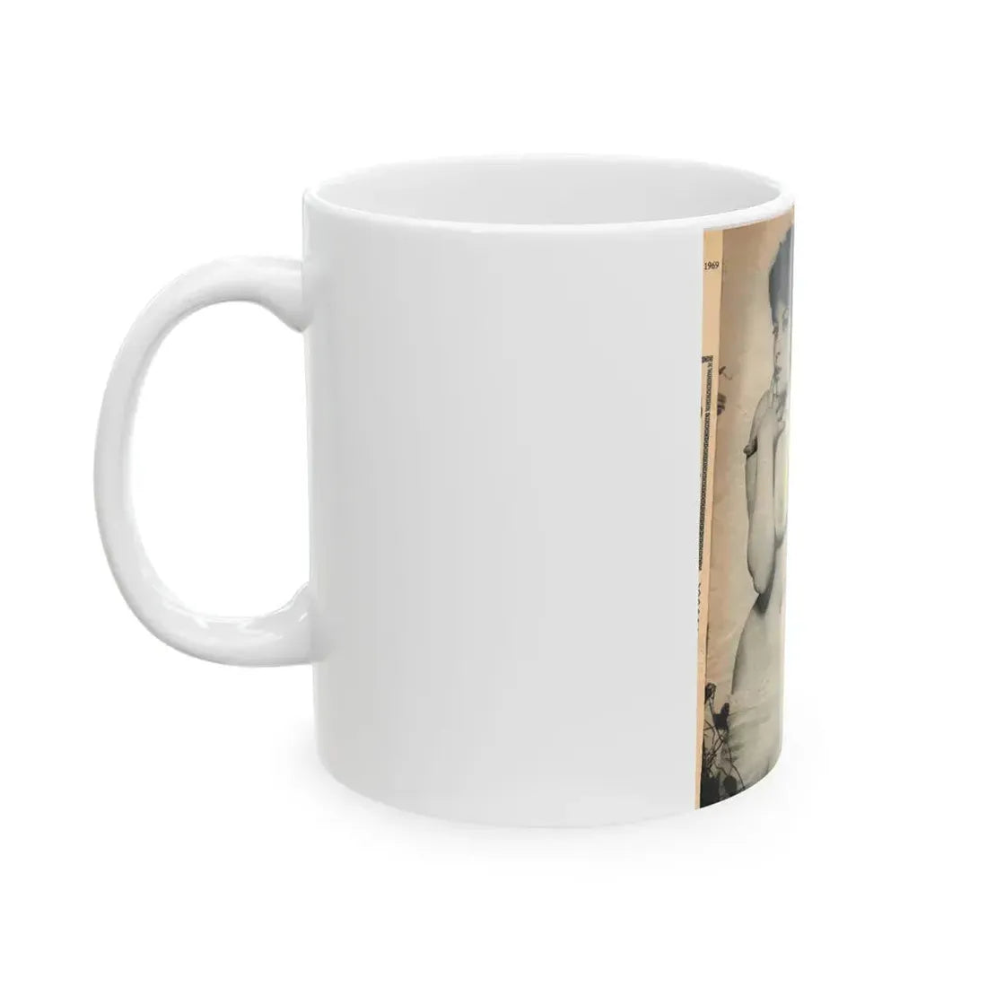 June Palmer #282 - Topless (Vintage Female Icon) White Coffee Mug - Go Mug Yourself