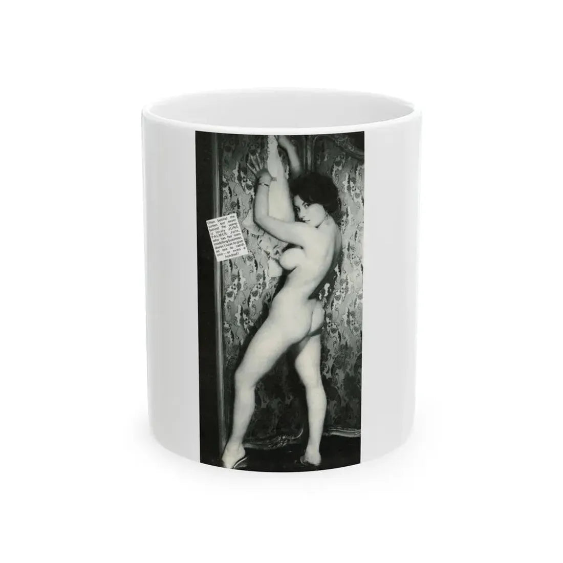 June Palmer #299 - Nude (Vintage Female Icon) White Coffee Mug 11oz - Go Mug Yourself