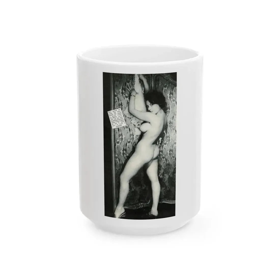 June Palmer #299 - Nude (Vintage Female Icon) White Coffee Mug 15oz - Go Mug Yourself