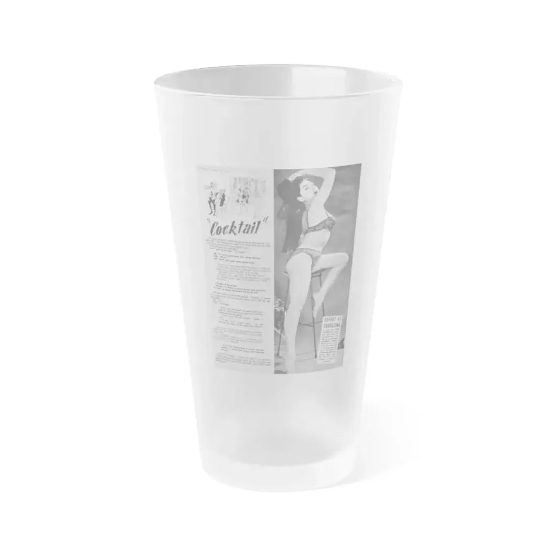 June Palmer #302 (Vintage Female Icon) Frosted Pint Glass 16oz 16oz Frosted - Go Mug Yourself