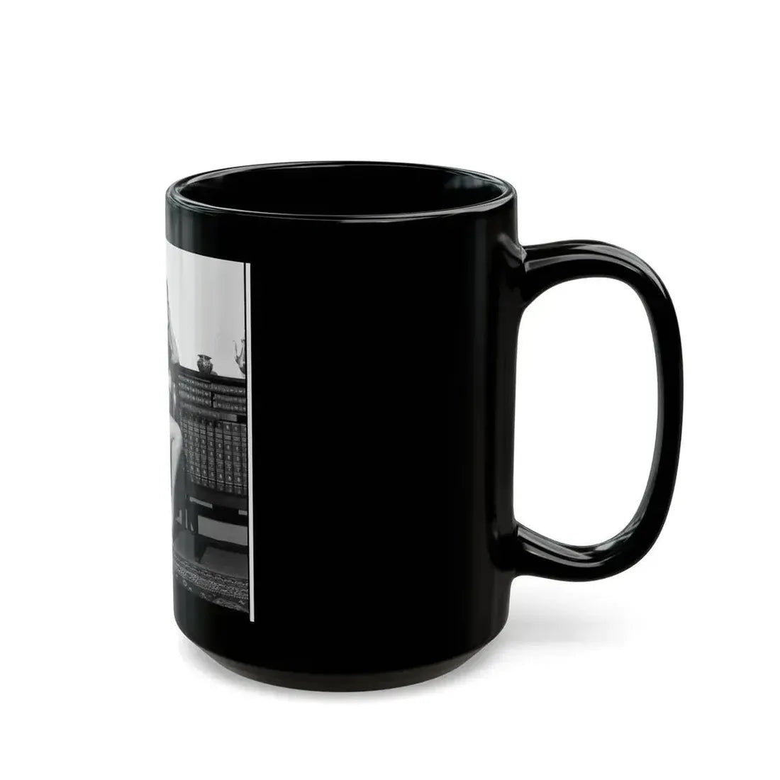June Palmer #321 - Topless (Vintage Female Icon) Black Coffee Mug - Go Mug Yourself