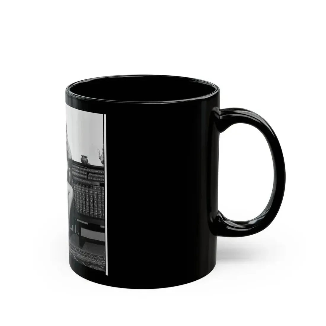 June Palmer #321 - Topless (Vintage Female Icon) Black Coffee Mug - Go Mug Yourself