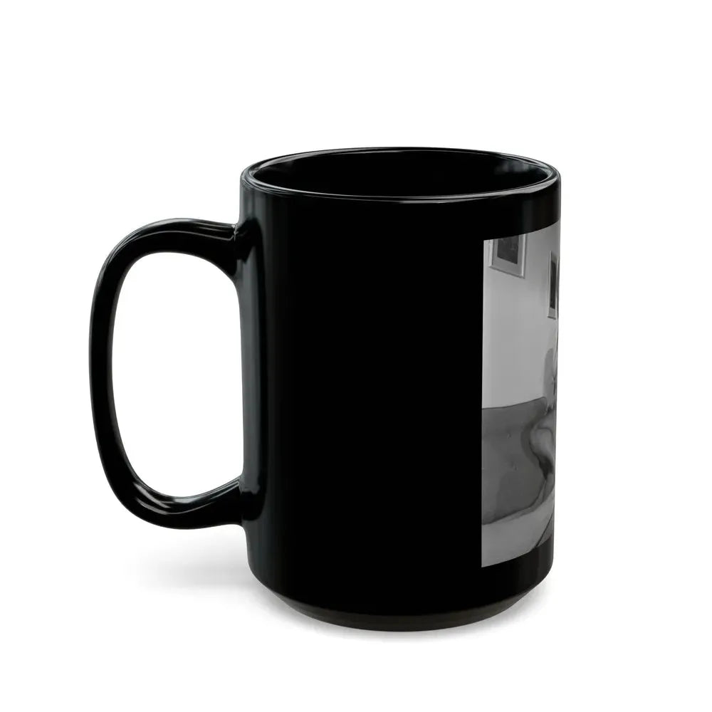 June Palmer #322 - Topless (Vintage Female Icon) Black Coffee Mug - Go Mug Yourself