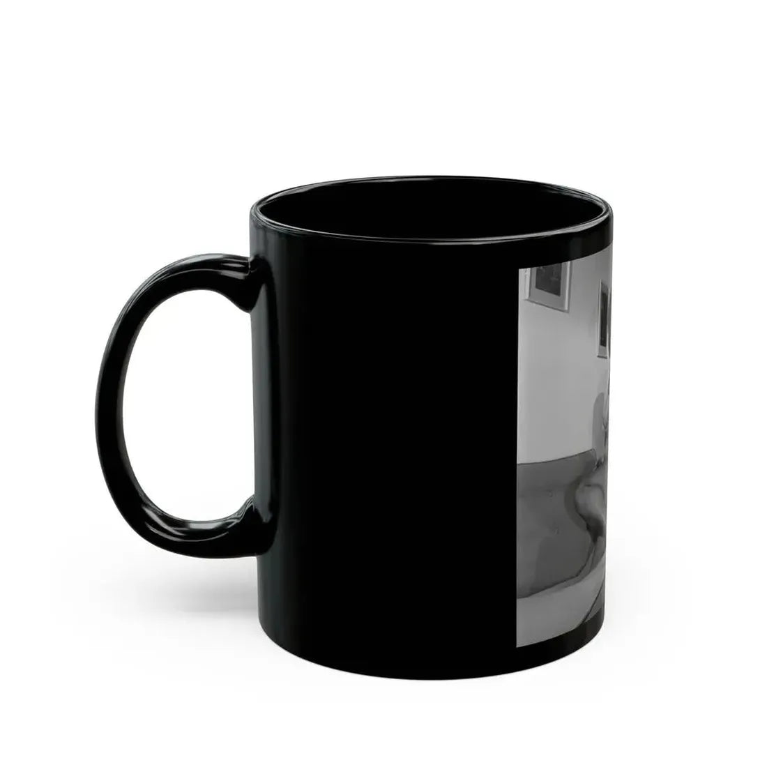 June Palmer #322 - Topless (Vintage Female Icon) Black Coffee Mug - Go Mug Yourself
