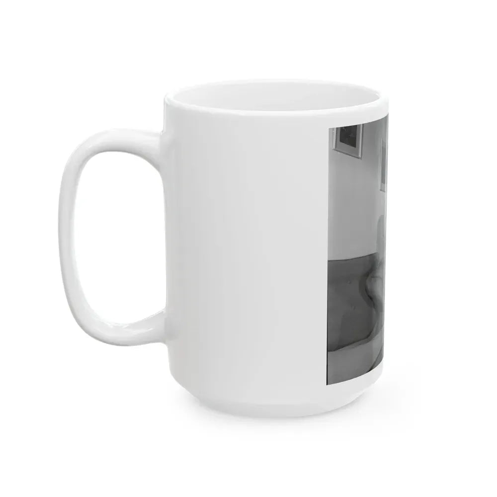June Palmer #322 - Topless (Vintage Female Icon) White Coffee Mug - Go Mug Yourself
