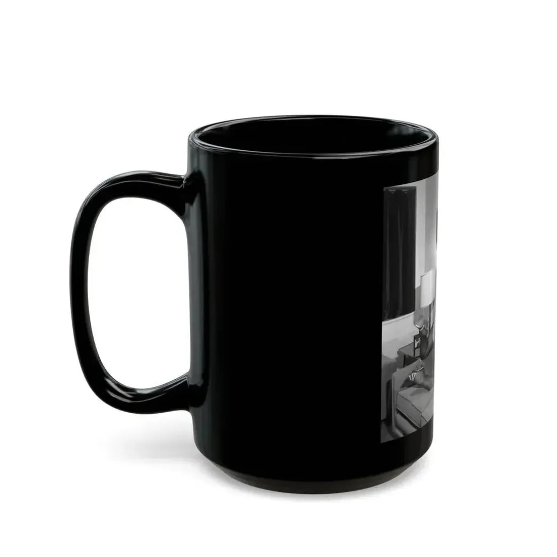 June Palmer #323 - Topless (Vintage Female Icon) Black Coffee Mug - Go Mug Yourself