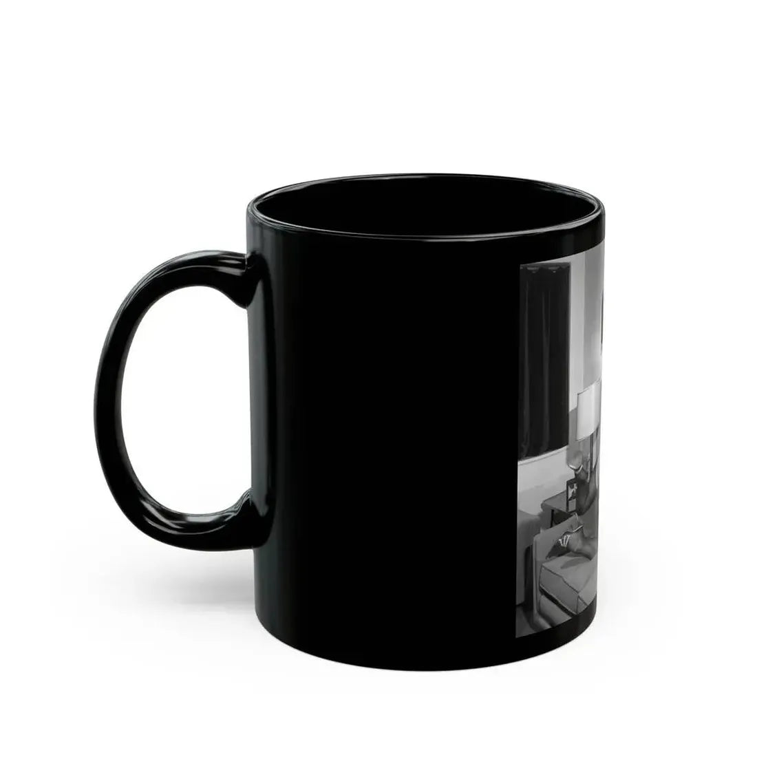 June Palmer #323 - Topless (Vintage Female Icon) Black Coffee Mug - Go Mug Yourself