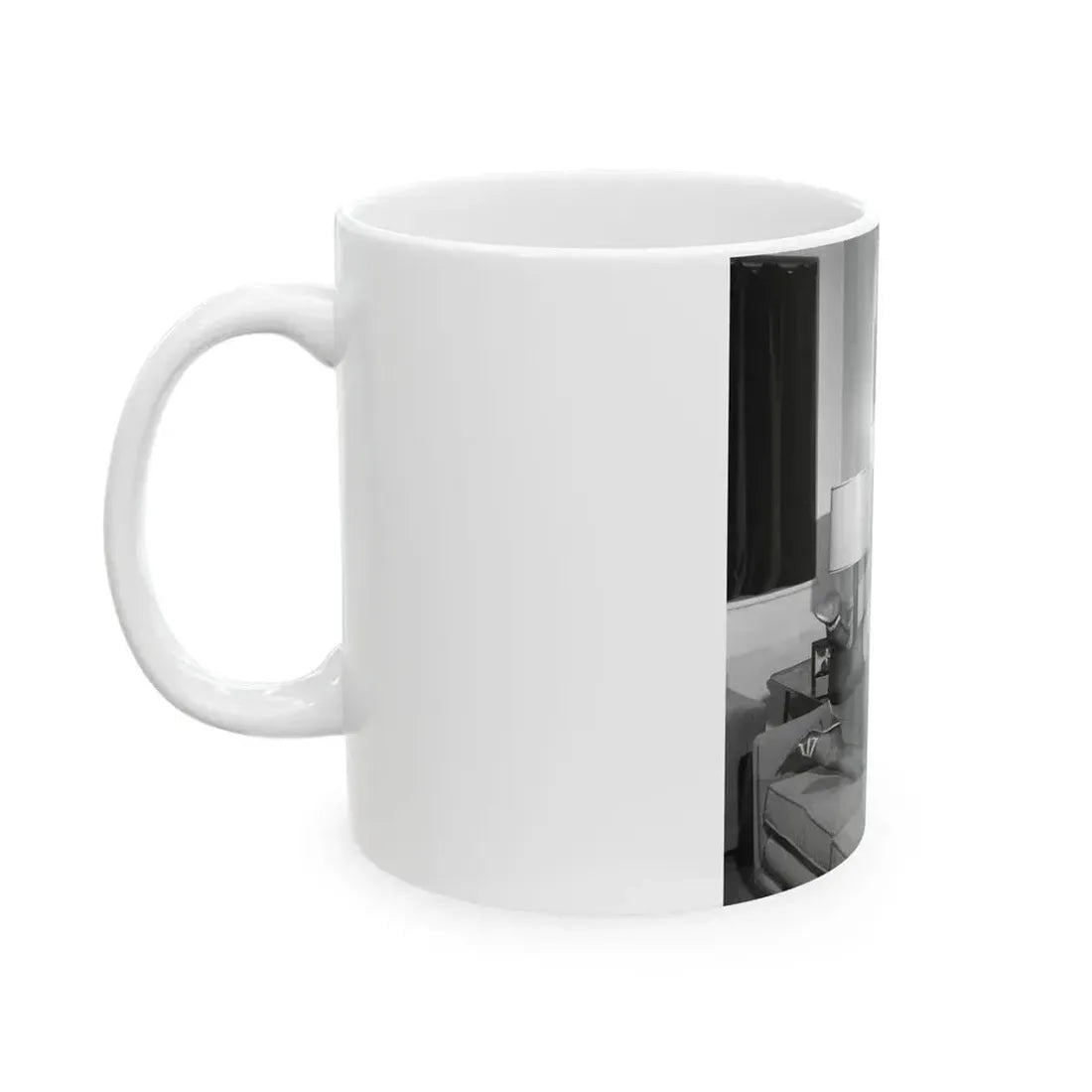 June Palmer #323 - Topless (Vintage Female Icon) White Coffee Mug - Go Mug Yourself