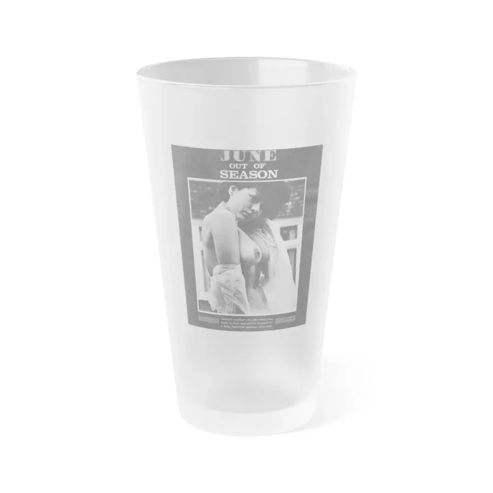 June Palmer #326 - Nude (Vintage Female Icon) Frosted Pint Glass 16oz 16oz Frosted - Go Mug Yourself