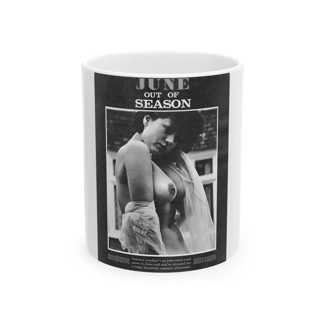 June Palmer #326 - Nude (Vintage Female Icon) White Coffee Mug 11oz - Go Mug Yourself