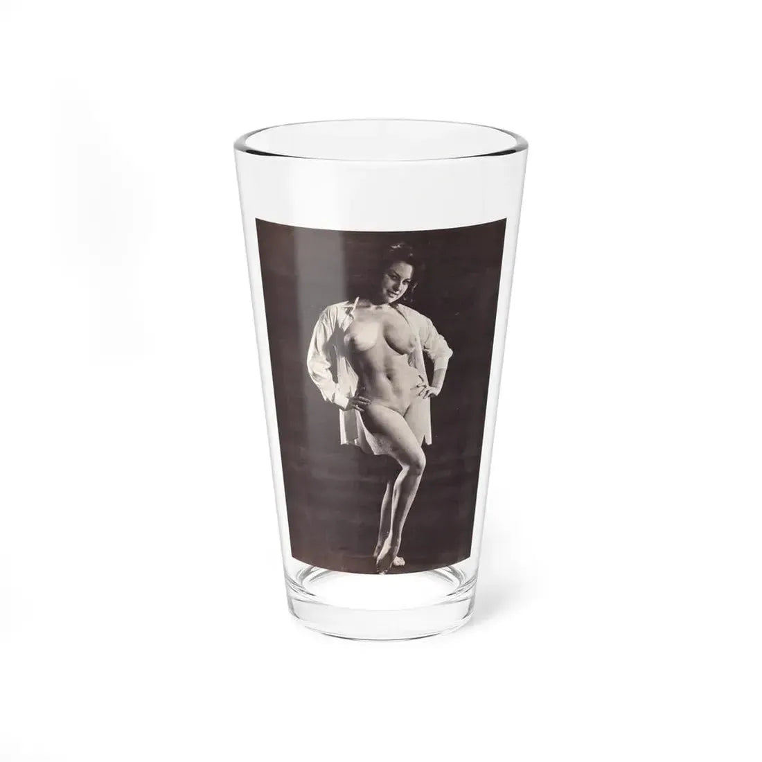 June Palmer #334 - Nude (Vintage Female Icon) Pint Glass 16oz 16oz - Go Mug Yourself