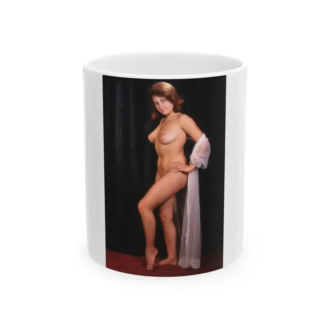 June Palmer #338 - Nude (Vintage Female Icon) White Coffee Mug 11oz - Go Mug Yourself
