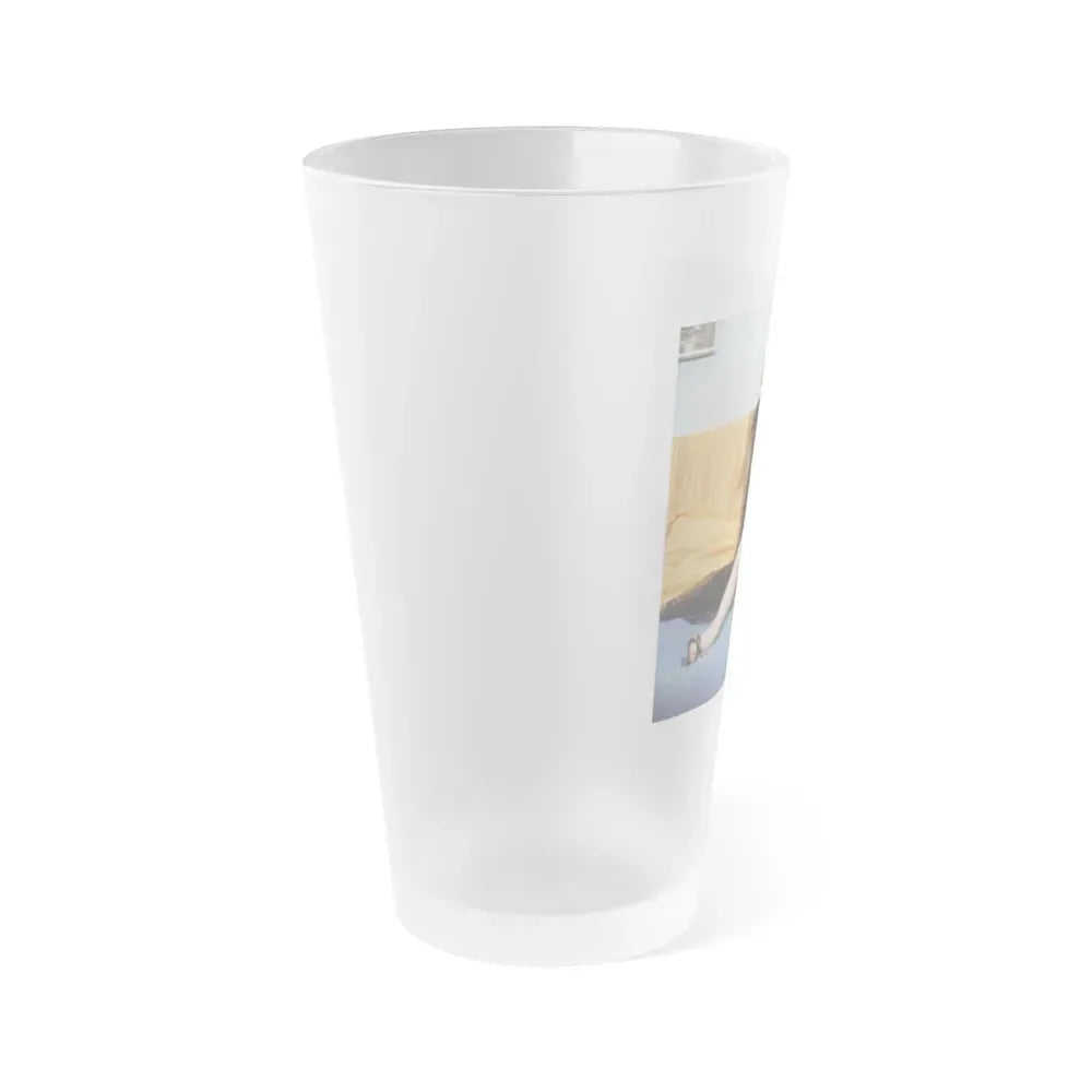 June Palmer #342 - Topless (Vintage Female Icon) Frosted Pint Glass 16oz - Go Mug Yourself