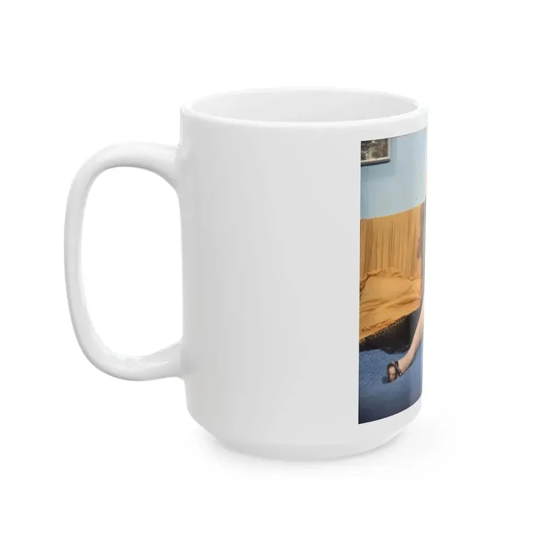 June Palmer #342 - Topless (Vintage Female Icon) White Coffee Mug - Go Mug Yourself