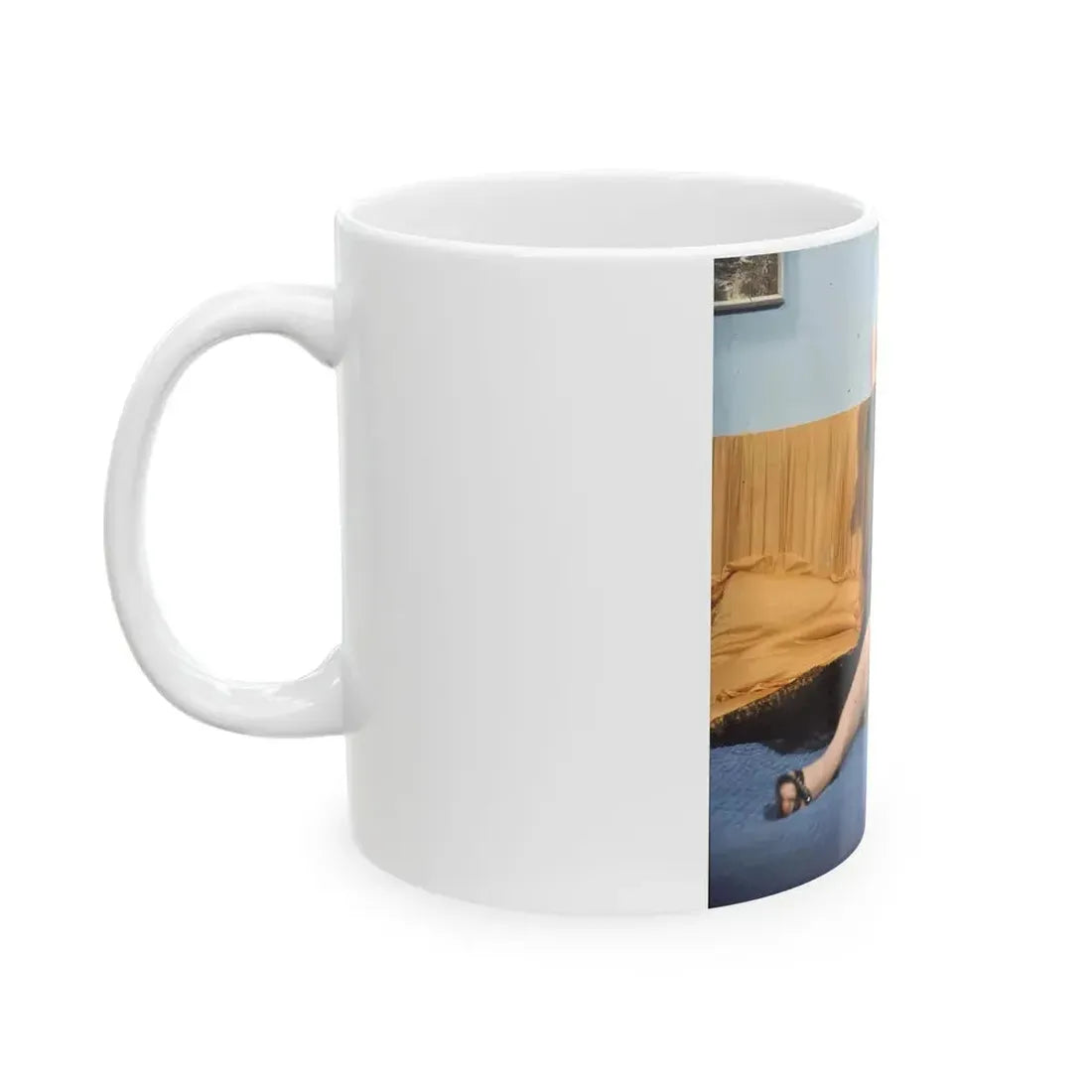 June Palmer #342 - Topless (Vintage Female Icon) White Coffee Mug - Go Mug Yourself