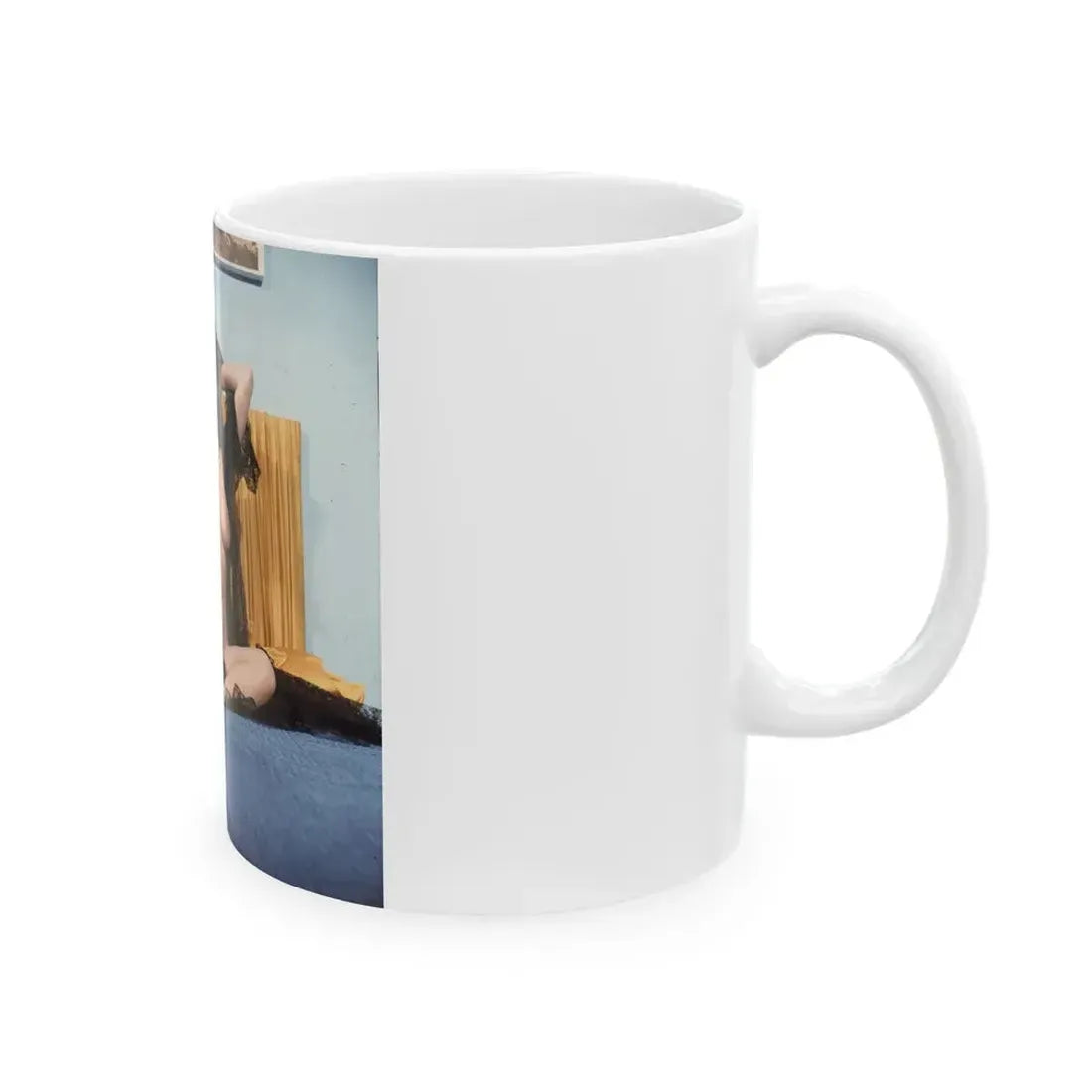 June Palmer #342 - Topless (Vintage Female Icon) White Coffee Mug - Go Mug Yourself