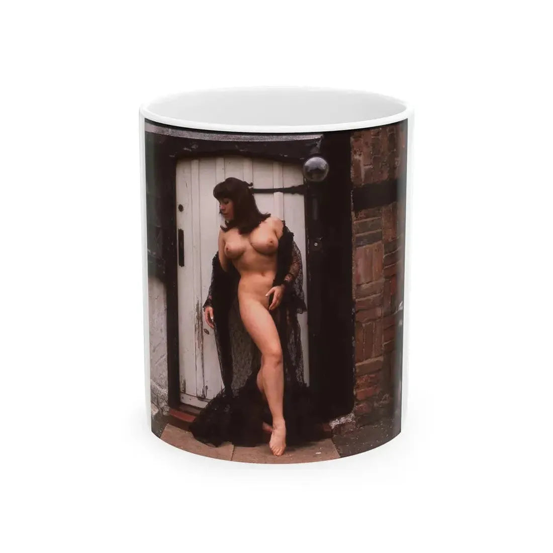 June Palmer #343 - Nude (Vintage Female Icon) White Coffee Mug 11oz - Go Mug Yourself