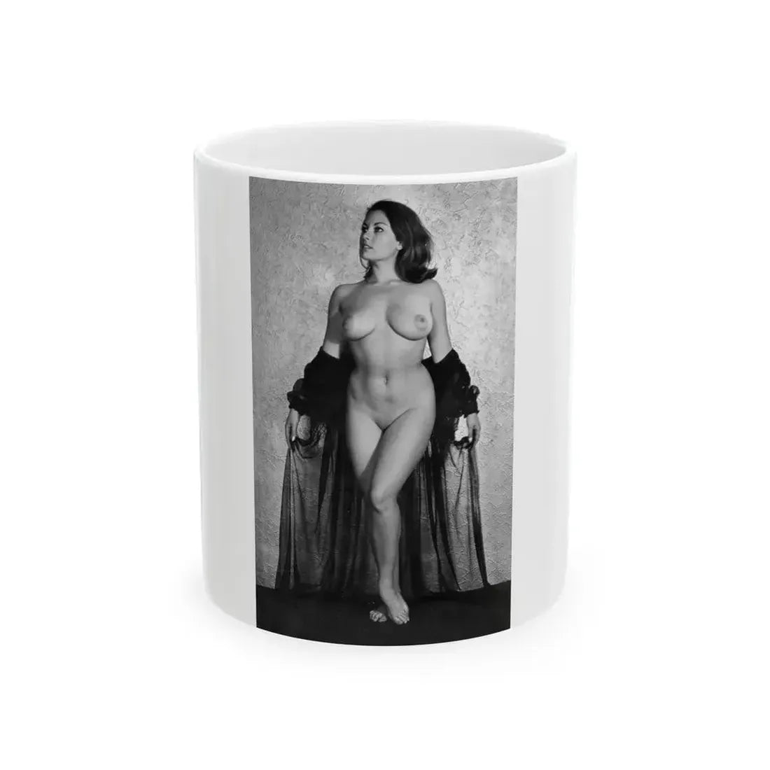 June Palmer #344 - Nude (Vintage Female Icon) White Coffee Mug 11oz - Go Mug Yourself